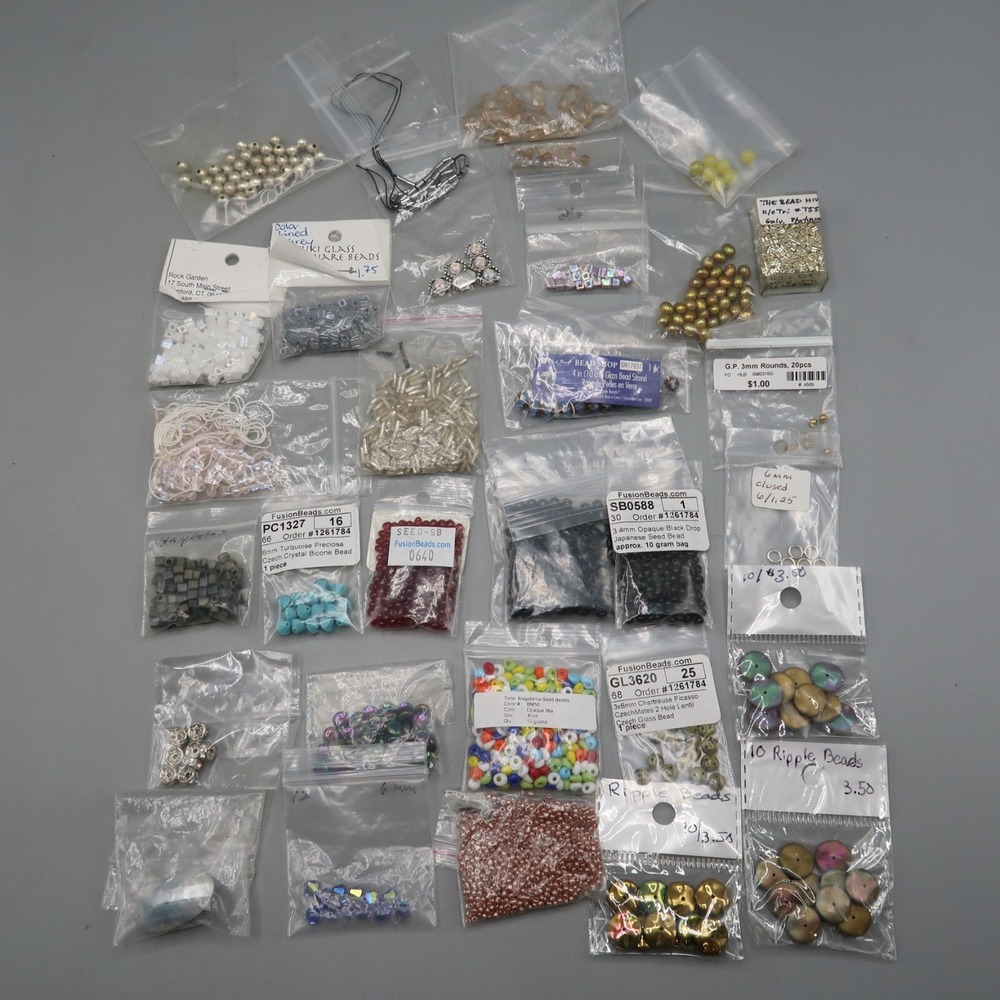 Glass Plastic Bead Jewelry Craft Lot Necklaces Ripple 3mm-6mm assortment quality